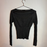 Vivienne Tam Black Knit Long Sleeve Top Women's