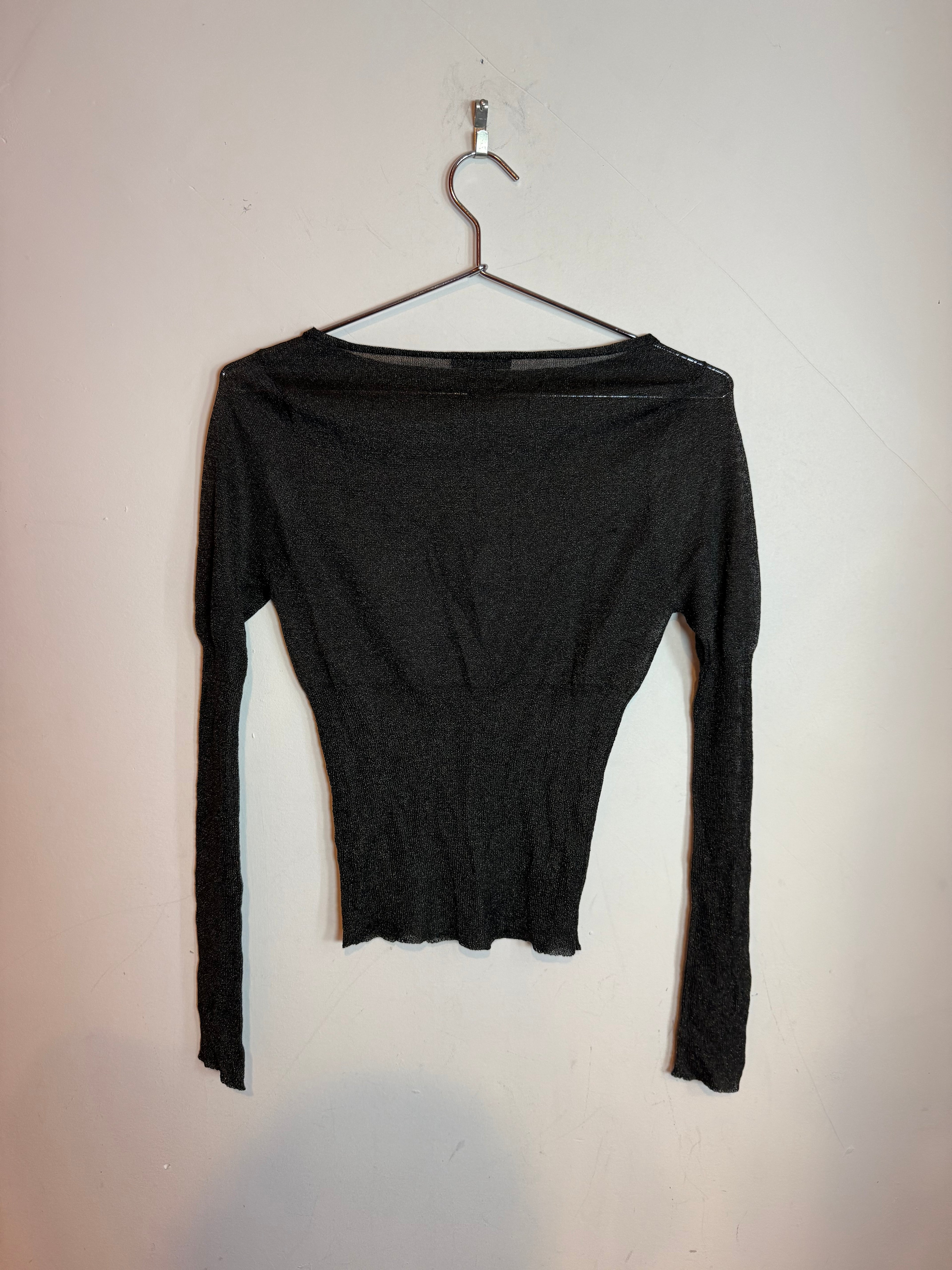 Vivienne Tam Black Knit Long Sleeve Top Women's