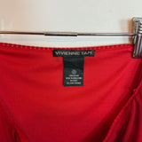 Vivienne Tam Vintage Red Embellished Beaded Floral Midi Skirt