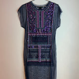Vintage Vivienne Tam Mesh Beaded & Sequin Top Dress