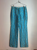 Vintage Celine Silk Circle Print High Waist Wide Leg Trouser Pants Size 40