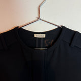 Celine Black Minimalist Cocktail Mini Dress with Asymmetric Draping