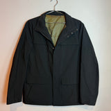 Prada Black Nylon Lightweight Jacket Khaki Lining and Flap Pockets