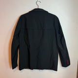 Prada Black Nylon Lightweight Jacket Khaki Lining and Flap Pockets