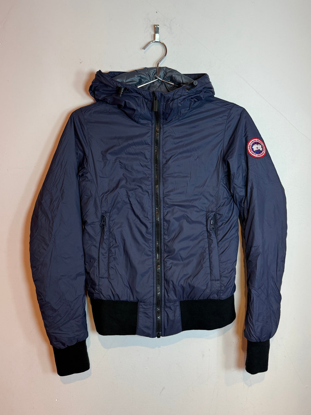 Canada Goose Dore Down Hoody Puffer Jacket Navy Blue Size XS Women's