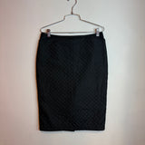 Prada Black Nylon Knee-Length Quilted Pencil Skirt