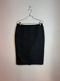 Prada Black Nylon Knee-Length Quilted Pencil Skirt