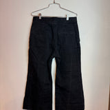 Celine Paris Black Wide-Leg Cropped Jeans Women's