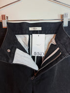 Celine Paris Black Wide-Leg Cropped Jeans Women's