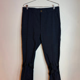 Vivienne Westwood Plaid Black Checkered Tied Knees Bondage Trousers Size 48