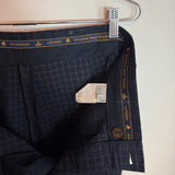 Vivienne Westwood Plaid Black Checkered Tied Knees Bondage Trousers Size 48