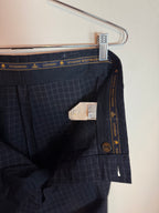 Vivienne Westwood Plaid Black Checkered Tied Knees Bondage Trousers Size 48