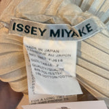 Issey Miyake Open Collar Pleated Shirt Blouse Beige Size 2
