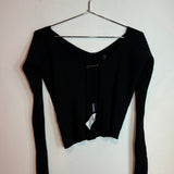 Jacquemus La Maille Pralù Longue Cardigan Black w/ Gold-toned Logo Size 36