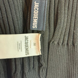 Jacquemus La Maille Pralù Longue Cardigan Black w/ Gold-toned Logo Size 36