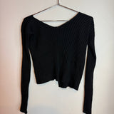 Jacquemus La Maille Pralù Longue Cardigan Black w/ Gold-toned Logo Size 36