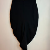 Toteme Eve Black Asymmetrical Draped Skirt High Waist Tulip Hem