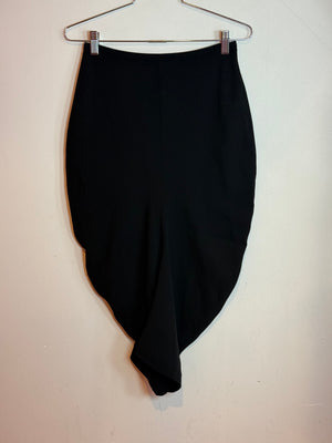 Toteme Eve Black Asymmetrical Draped Skirt High Waist Tulip Hem