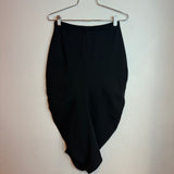 Toteme Eve Black Asymmetrical Draped Skirt High Waist Tulip Hem