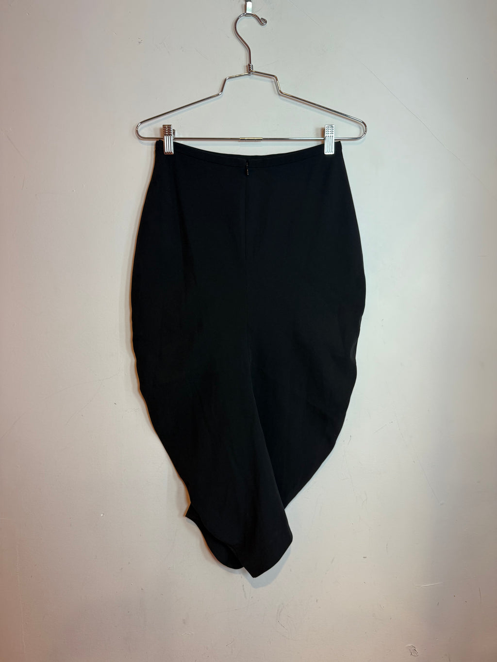 Toteme Eve Black Asymmetrical Draped Skirt High Waist Tulip Hem