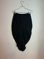 Toteme Eve Black Asymmetrical Draped Skirt High Waist Tulip Hem
