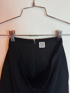 Toteme Eve Black Asymmetrical Draped Skirt High Waist Tulip Hem