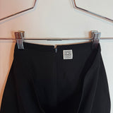 Toteme Eve Black Asymmetrical Draped Skirt High Waist Tulip Hem