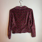 Vintage Dolce & Gabbana Floral Velvet Blazer Jacket Leopard Print Lining Size 40