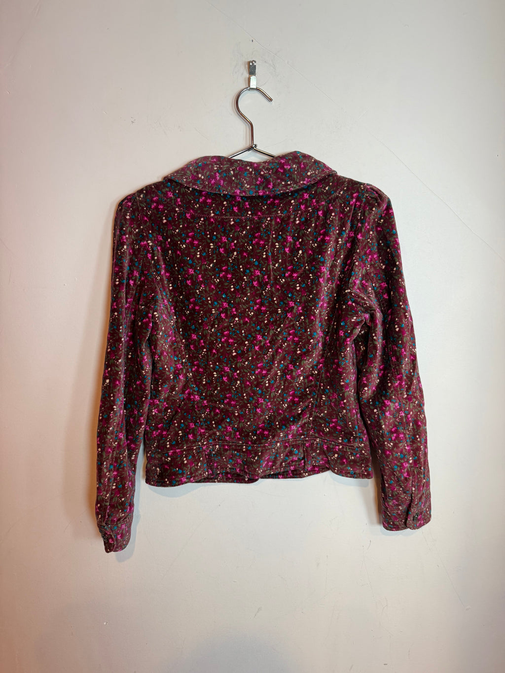 Vintage Dolce & Gabbana Floral Velvet Blazer Jacket Leopard Print Lining Size 40