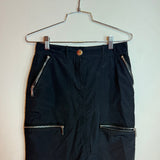 Celine Multi-Pocket A-Line Skirt Black Size 36