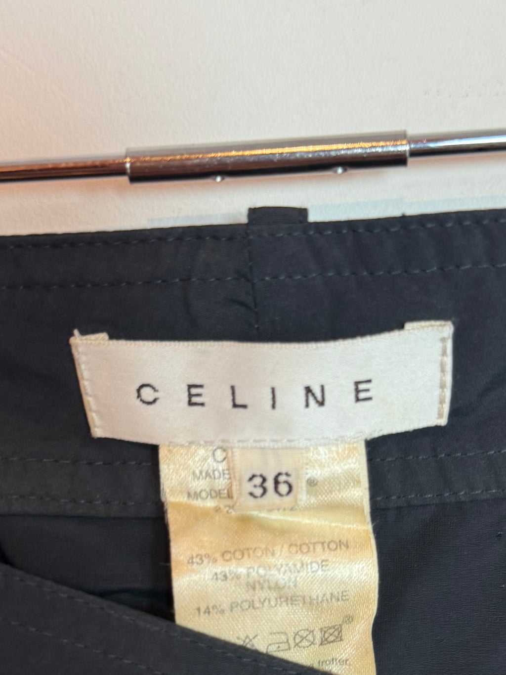 Celine Multi-Pocket A-Line Skirt Black Size 36