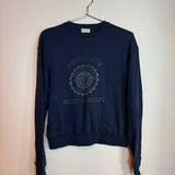Saint Laurent University of Saint Laurent Pullover Sweatshirt Navy Blue YSL