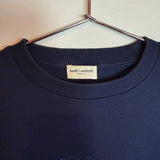 Saint Laurent University of Saint Laurent Pullover Sweatshirt Navy Blue YSL