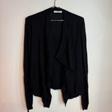 Givenchy Paris Knit Open Front Cashmere Cardigan Sweater Black Women's
