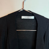 Givenchy Paris Knit Open Front Cashmere Cardigan Sweater Black Women's