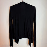Givenchy Paris Knit Open Front Cashmere Cardigan Sweater Black Women's