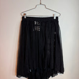 Y-3 Yohji Yamamoto Black Mesh Ruffled Hem Tulle Skirt Size S/P