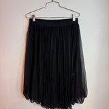 Y-3 Yohji Yamamoto Black Mesh Ruffled Hem Tulle Skirt Size S/P