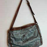 Vintage John Galliano Gazette Newspaper Print Shoulder Bag Handbag