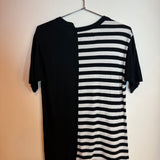 Yohji Yamamoto Regulation Reconstructed Solid & Striped Tee Shirt