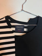 Yohji Yamamoto Regulation Reconstructed Solid & Striped Tee Shirt