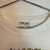 Miu Miu x DC Comics Wonder Woman Graphic Tee Shirt White