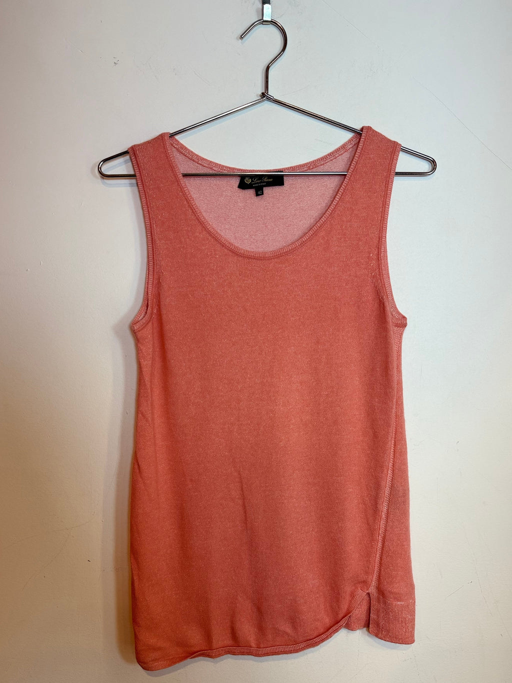 Loro Piana Baby Cashmere Silk Blend Tank Top Pink Women's Size 42