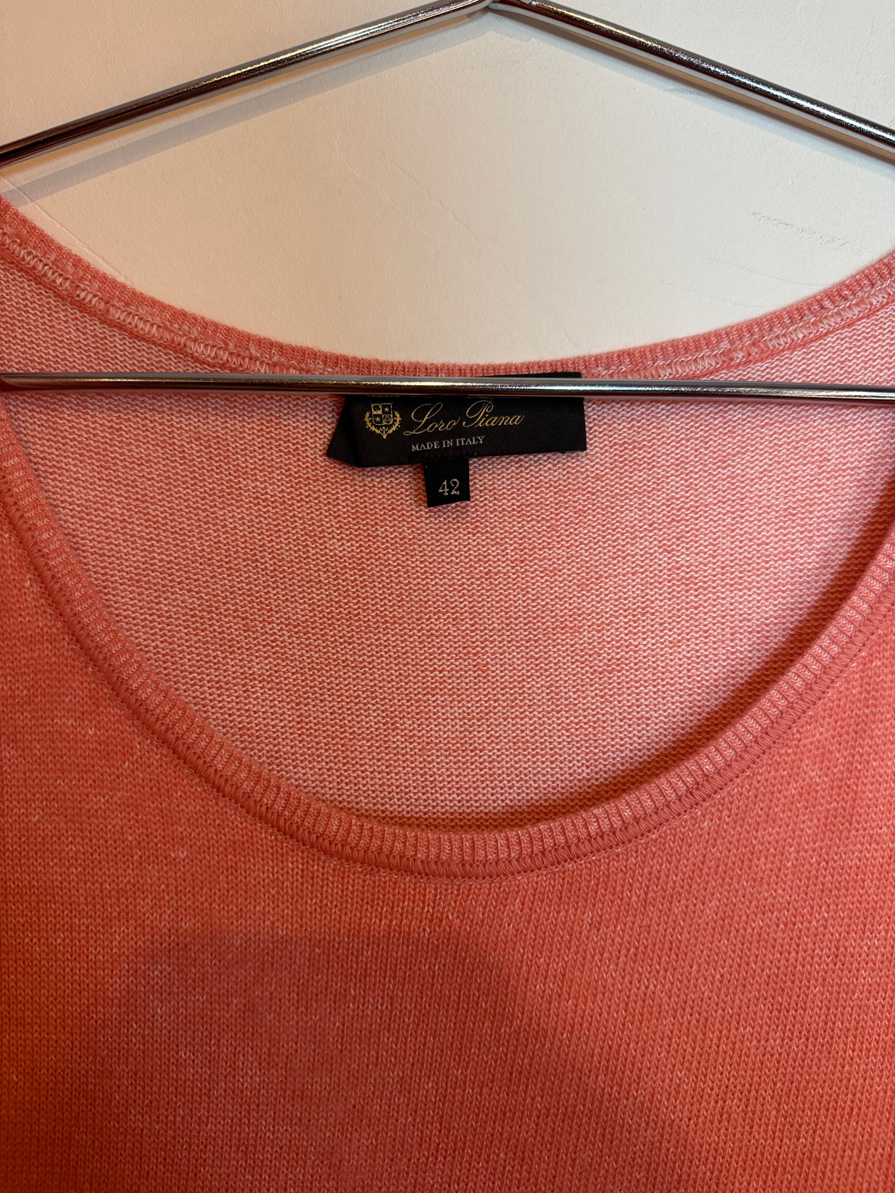 Loro Piana Baby Cashmere Silk Blend Tank Top Pink Women's Size 42