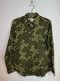 VTG Comme des Garçons S/S 2001 Polka Dot Long Sleeve Shirt Olive Green Size M
