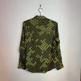 VTG Comme des Garçons S/S 2001 Polka Dot Long Sleeve Shirt Olive Green Size M