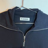 Jill Sander Quarter Zip High Neck Pullover Sweater Black