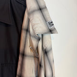 Maison Mihara Yasuhiro Left Docking Shirt Plaid & Black Long Sleeve Button Up