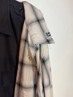 Maison Mihara Yasuhiro Left Docking Shirt Plaid & Black Long Sleeve Button Up