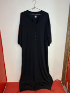 Toteme Black Long Sleeve Maxi Beach Dress